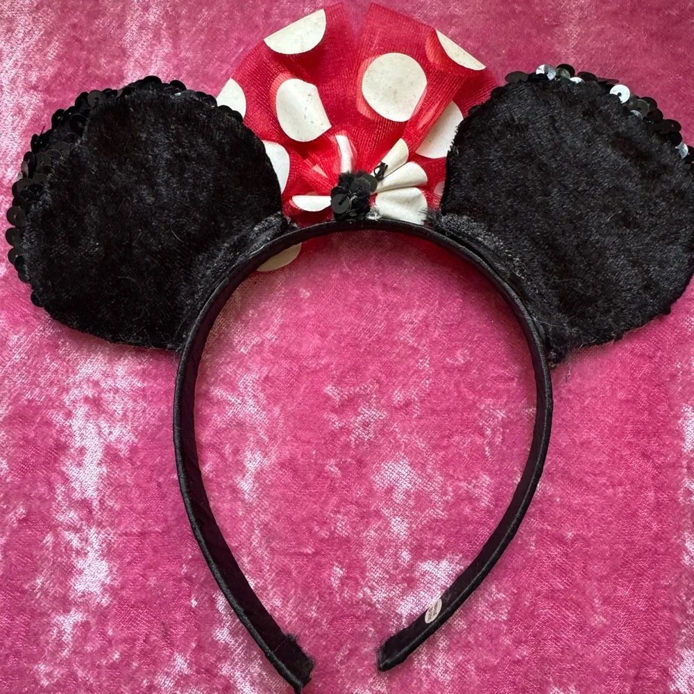 Minnie Mouse Dress Shoes ears Disney Store costume Polka Dot World 6 4th of July